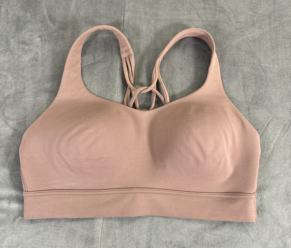 Athleta Sports Bra Small Mauve Padded Active Workout Benefits Charity